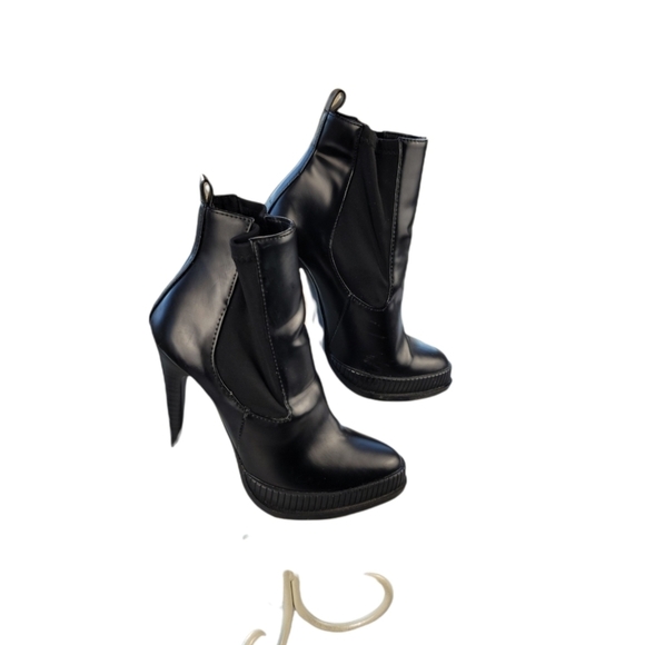 ZARA Traffaluc stiletto platform pull-on Ankle Boot - Picture 4 of 13